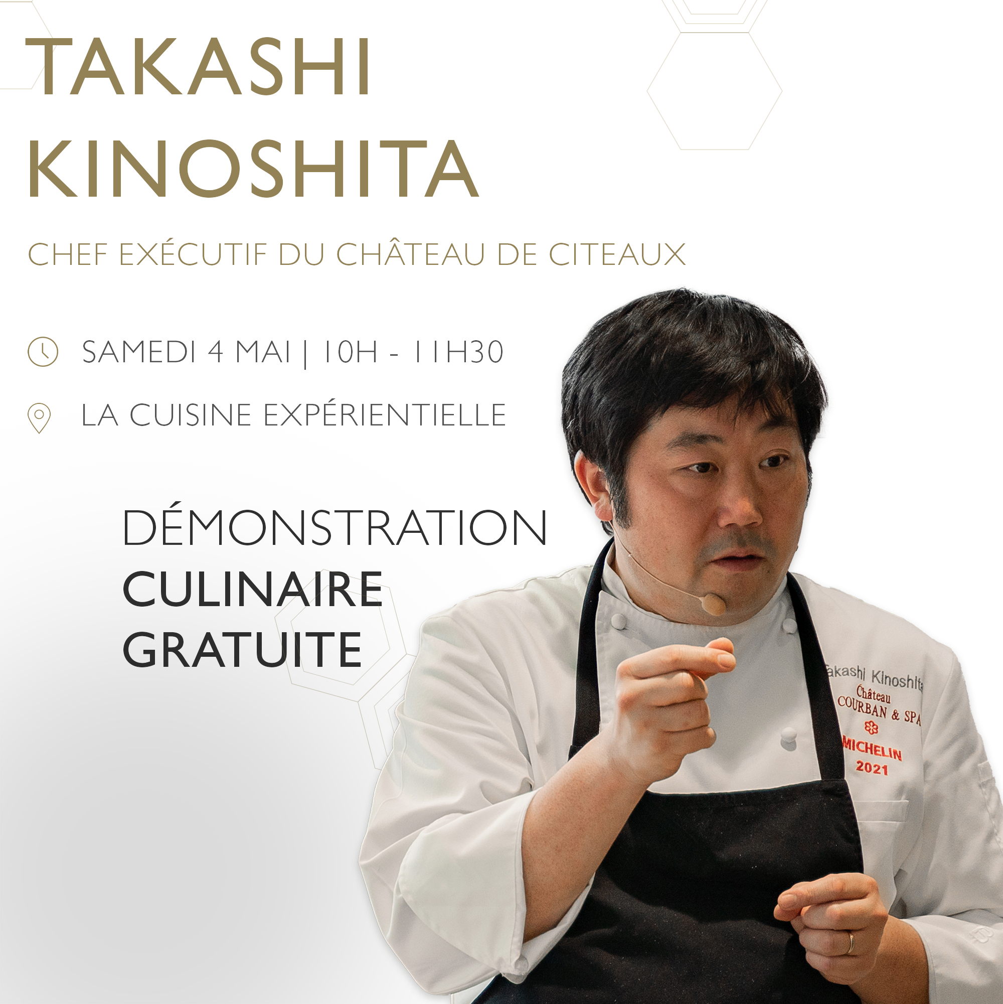 SAMEDI 4 MAI | Démonstration culinaire par Takashi Kinoshita